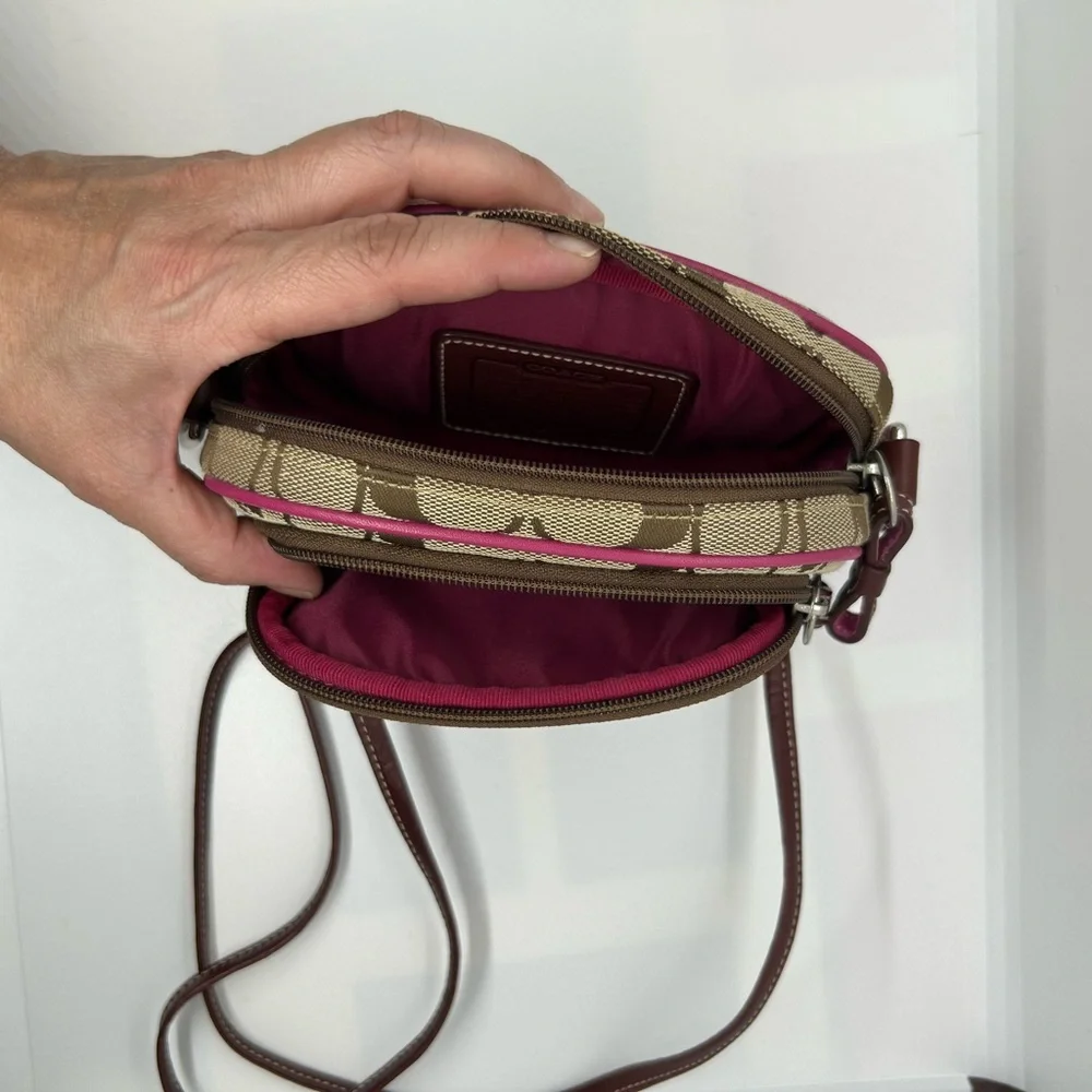Coach Pink and Brown Crossbody Bag - Picture 5 of 7